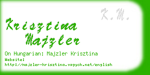 krisztina majzler business card